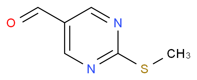 2-(Methylsulfanyl)-5-pyrimidinecarbaldehyde_分子结构_CAS_90905-31-0)