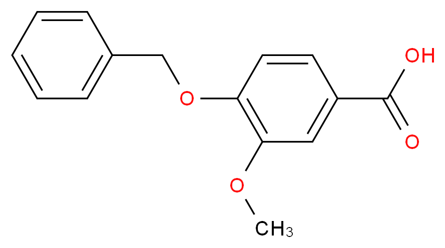 4-Benzyloxy-3-methoxybenzoicacid_分子结构_CAS_1486-53-9)