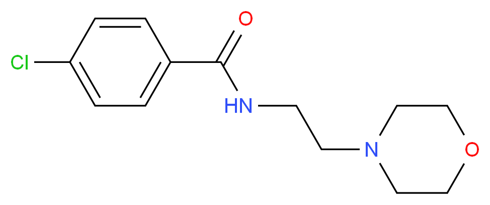 4-chloro-N-[2-(morpholin-4-yl)ethyl]benzamide_分子结构_CAS_71320-77-9