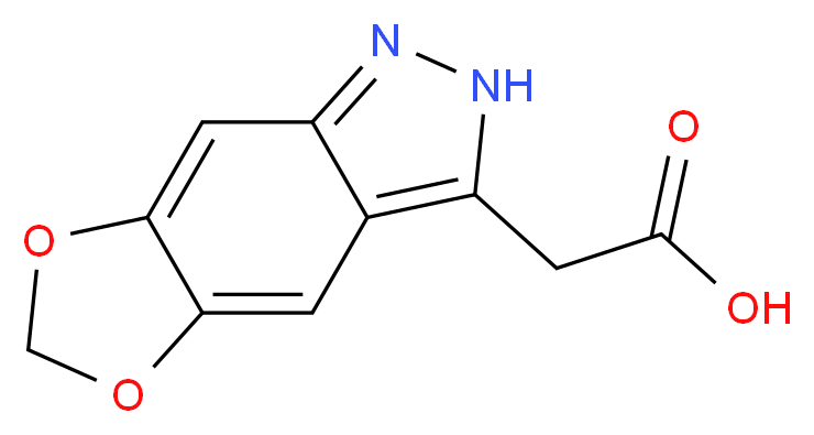 2-{2H,6H-[1,3]dioxolo[4,5-f]indazol-3-yl}acetic acid_分子结构_CAS_)
