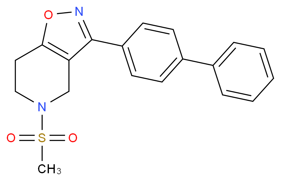 3-(4-biphenylyl)-5-(methylsulfonyl)-4,5,6,7-tetrahydroisoxazolo[4,5-c]pyridine_分子结构_CAS_)