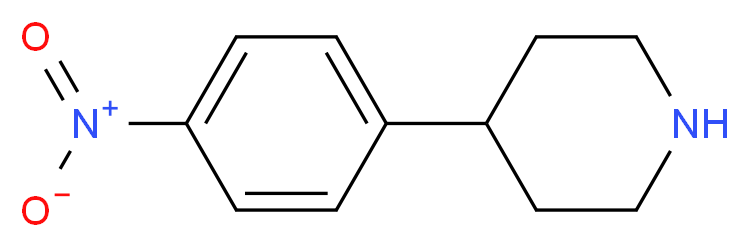 4-(4-Nitrophenyl)piperidine_分子结构_CAS_26905-03-3)