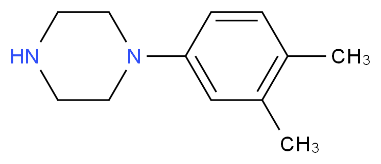 1-(3,4-dimethylphenyl)piperazine_分子结构_CAS_1014-05-7)