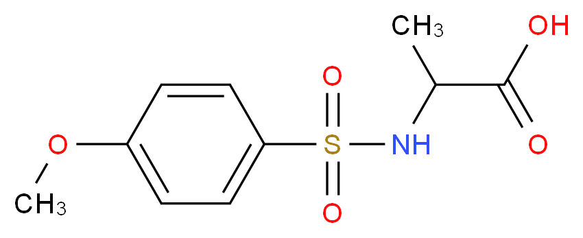 2-(4-methoxybenzenesulfonamido)propanoic acid_分子结构_CAS_85622-69-1