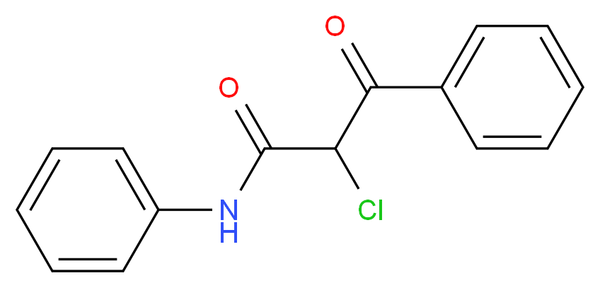 2-chloro-3-oxo-N,3-diphenylpropanamide_分子结构_CAS_27525-98-0