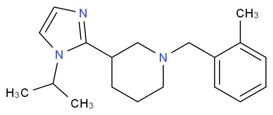 3-(1-isopropyl-1H-imidazol-2-yl)-1-(2-methylbenzyl)piperidine_分子结构_CAS_)