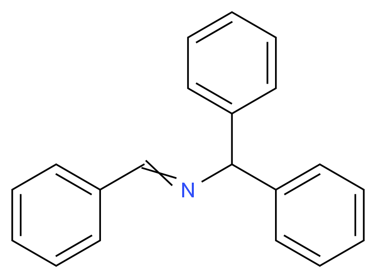 (diphenylmethyl)(phenylmethylidene)amine_分子结构_CAS_62506-88-1