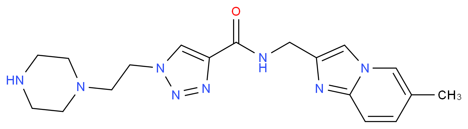 N-[(6-methylimidazo[1,2-a]pyridin-2-yl)methyl]-1-(2-piperazin-1-ylethyl)-1H-1,2,3-triazole-4-carboxamide_分子结构_CAS_)
