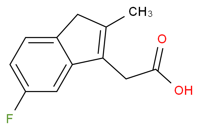 2-(5-Fluoro-2-methyl-1H-inden-3-yl)acetic acid_分子结构_CAS_32004-66-3)