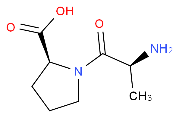 (2S)-1-[(2S)-2-aminopropanoyl]pyrrolidine-2-carboxylic acid_分子结构_CAS_13485-59-1