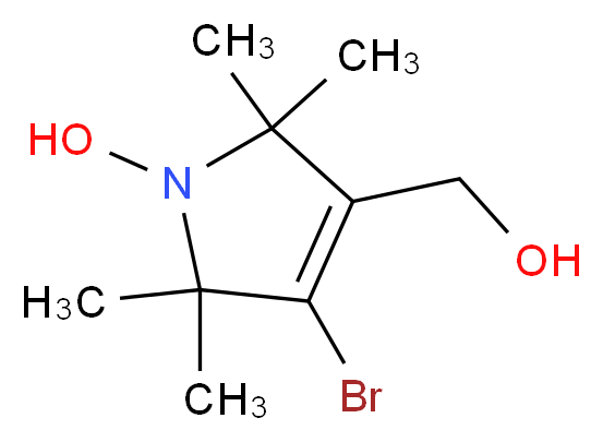 4-Bromo-3-hydroxymethyl-1-oxyl-2,2,5,5-tetramethyl-δ3-pyrroline_分子结构_CAS_85591-93-1)