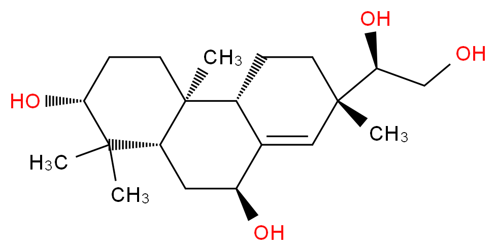 (2R,4aR,4bS,7S,9S,10aS)-7-[(1R)-1,2-dihydroxyethyl]-1,1,4a,7-tetramethyl-1,2,3,4,4a,4b,5,6,7,9,10,10a-dodecahydrophenanthrene-2,9-diol_分子结构_CAS_1188281-99-3