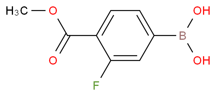 3-Fluoro-4-(methoxycarbonyl)benzeneboronic acid_分子结构_CAS_505083-04-5)