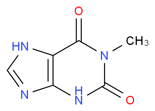 1-methyl-2,3,6,9-tetrahydro-1H-purine-2,6-dione_分子结构_CAS_6136-37-4