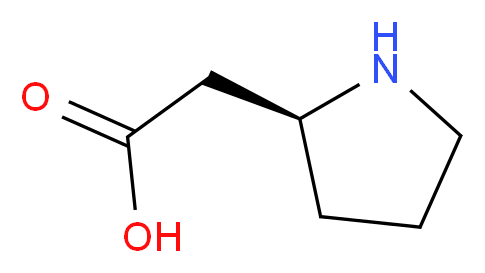 2-[(2S)-pyrrolidin-2-yl]acetic acid_分子结构_CAS_56633-75-1