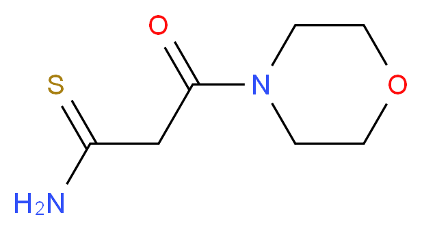 3-(morpholin-4-yl)-3-oxopropanethioamide_分子结构_CAS_89984-45-2