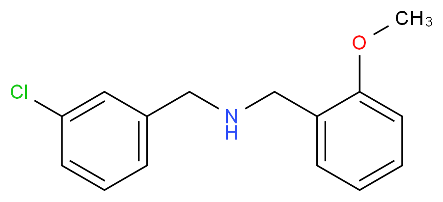 (3-chlorobenzyl)(2-methoxybenzyl)amine_分子结构_CAS_423733-31-7)