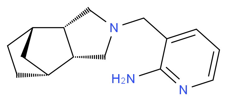 3-[(1R*,2R*,6S*,7S*)-4-azatricyclo[5.2.1.0~2,6~]dec-4-ylmethyl]-2-pyridinamine_分子结构_CAS_)