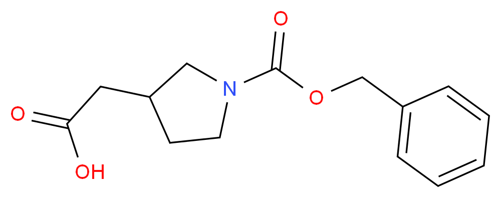 2-{1-[(benzyloxy)carbonyl]pyrrolidin-3-yl}acetic acid_分子结构_CAS_886362-65-8