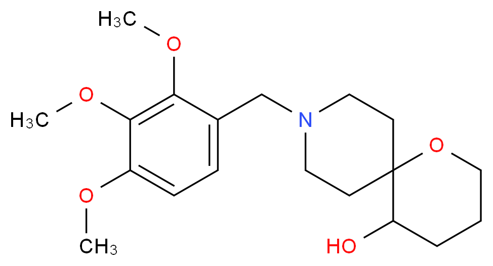 9-(2,3,4-trimethoxybenzyl)-1-oxa-9-azaspiro[5.5]undecan-5-ol_分子结构_CAS_)