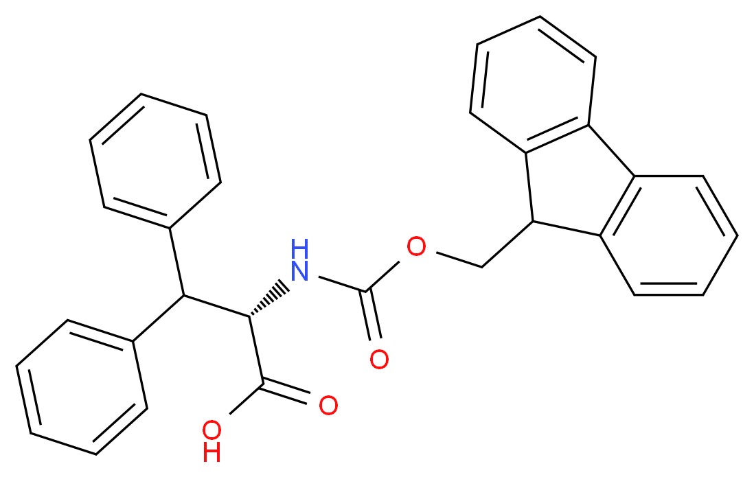 3,3-Diphenyl-D-alanine, N-FMOC protected_分子结构_CAS_189937-46-0)