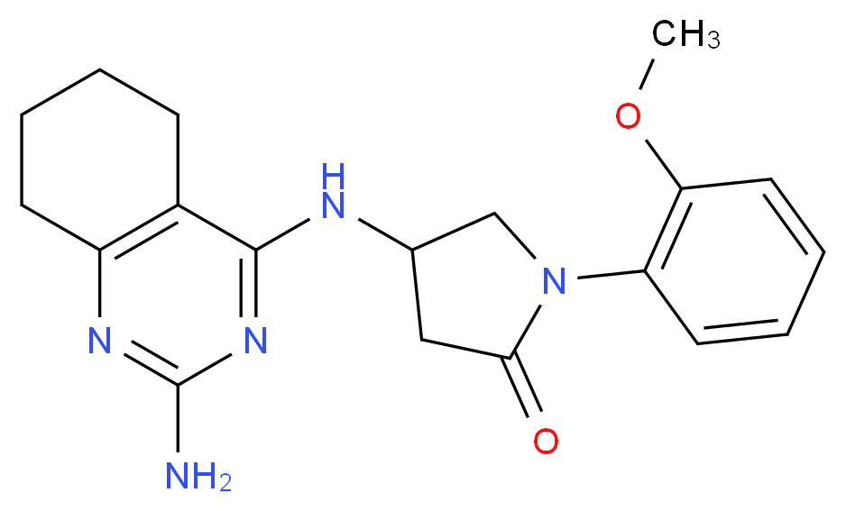 4-[(2-amino-5,6,7,8-tetrahydroquinazolin-4-yl)amino]-1-(2-methoxyphenyl)pyrrolidin-2-one_分子结构_CAS_)