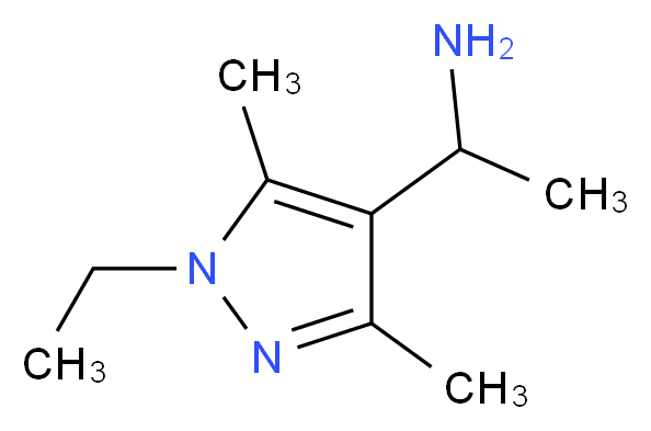 1-(1-Ethyl-3,5-dimethyl-1H-pyrazol-4-yl)-ethylamine_分子结构_CAS_)
