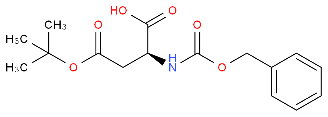 N-Benzyloxycarbonyl-L-aspartic acid 4-tert-butyl ester_分子结构_CAS_5545-52-8)