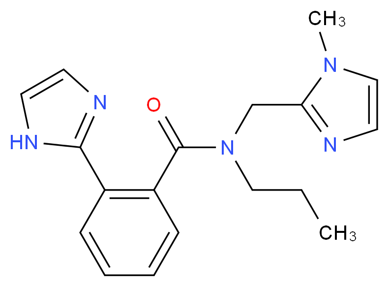 2-(1H-imidazol-2-yl)-N-[(1-methyl-1H-imidazol-2-yl)methyl]-N-propylbenzamide_分子结构_CAS_)