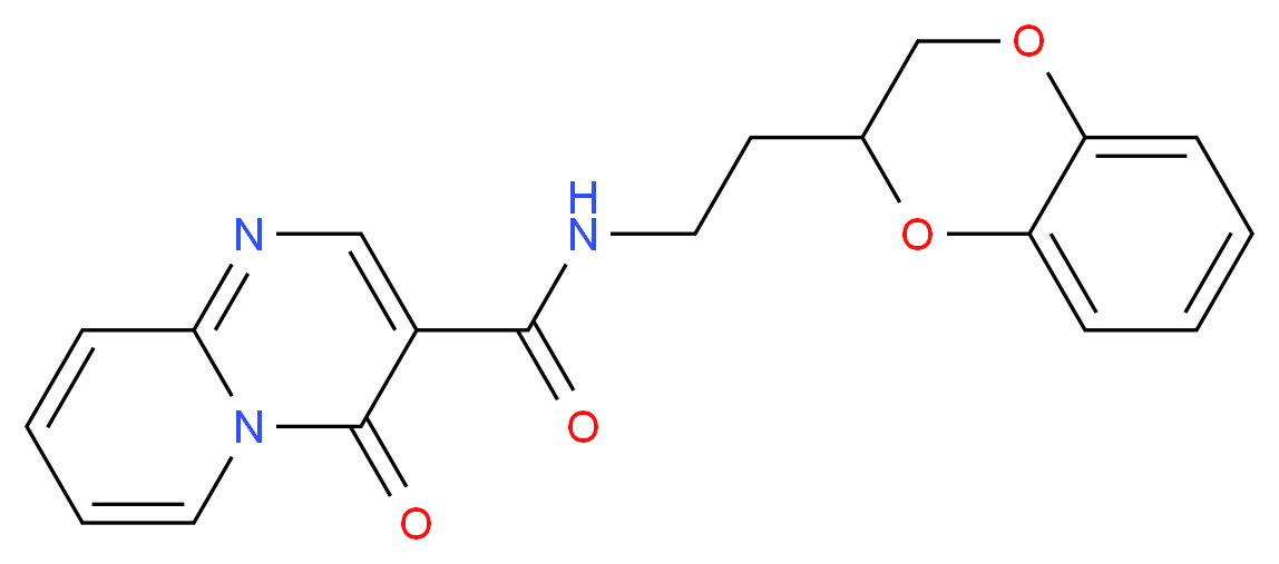 N-[2-(2,3-dihydro-1,4-benzodioxin-2-yl)ethyl]-4-oxo-4H-pyrido[1,2-a]pyrimidine-3-carboxamide_分子结构_CAS_)