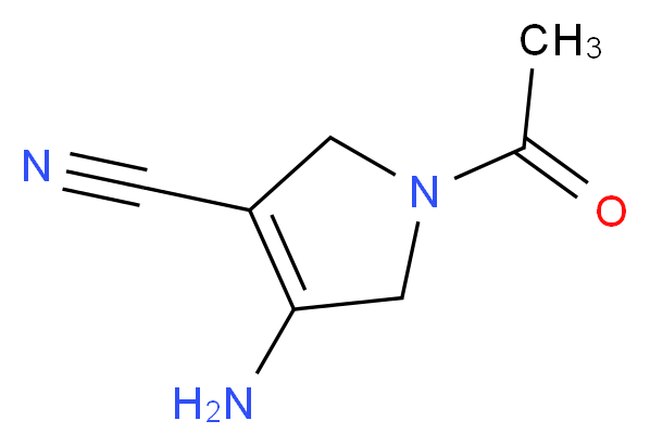 1-acetyl-4-amino-2,5-dihydro-1H-pyrrole-3-carbonitrile_分子结构_CAS_2125-74-8