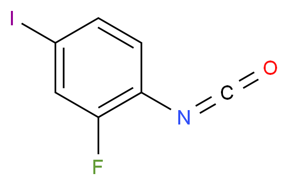 2-fluoro-4-iodo-1-isocyanatobenzene_分子结构_CAS_139072-17-6