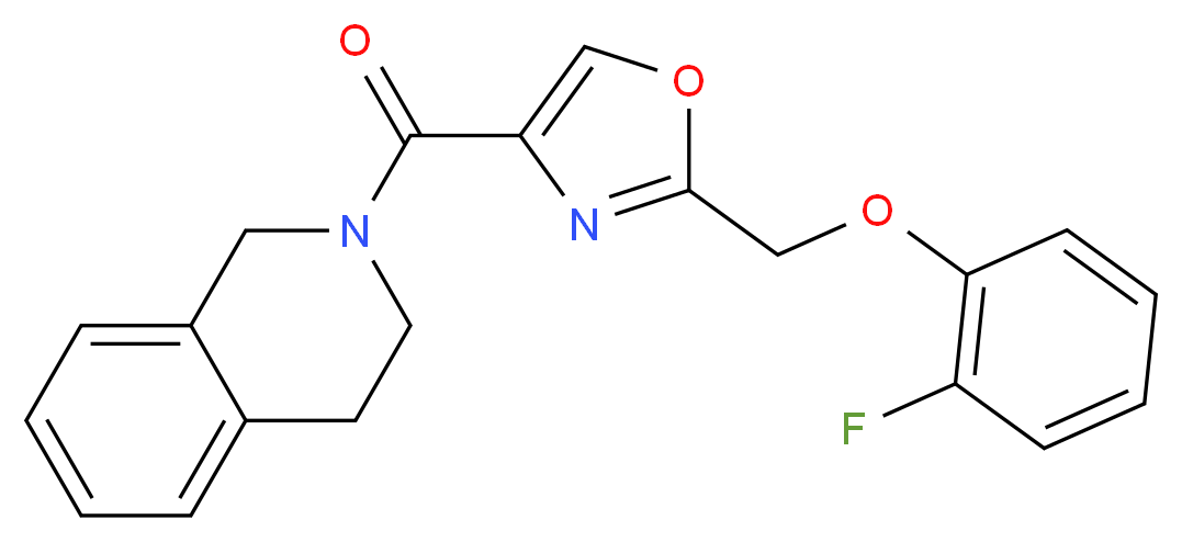 2-({2-[(2-fluorophenoxy)methyl]-1,3-oxazol-4-yl}carbonyl)-1,2,3,4-tetrahydroisoquinoline_分子结构_CAS_)