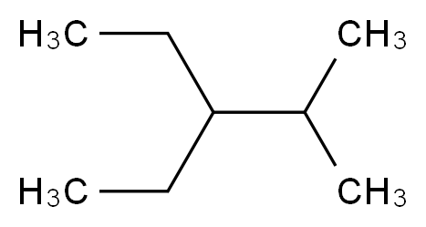 3-ethyl-2-methylpentane_分子结构_CAS_18395-55-6