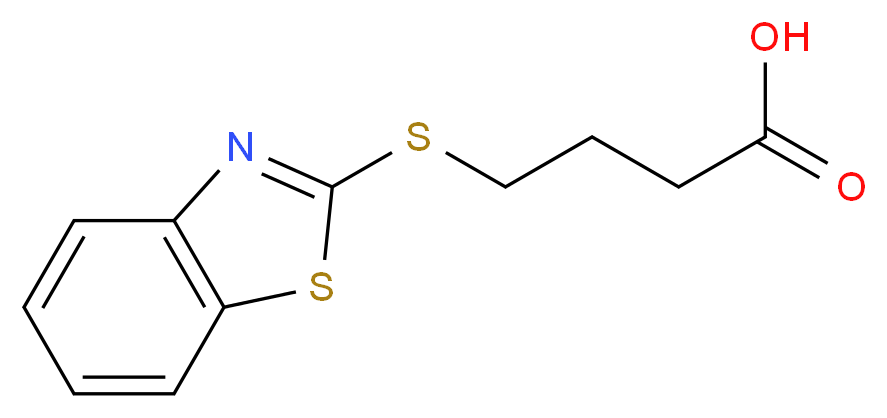 4-(1,3-benzothiazol-2-ylsulfanyl)butanoic acid_分子结构_CAS_80357-74-0