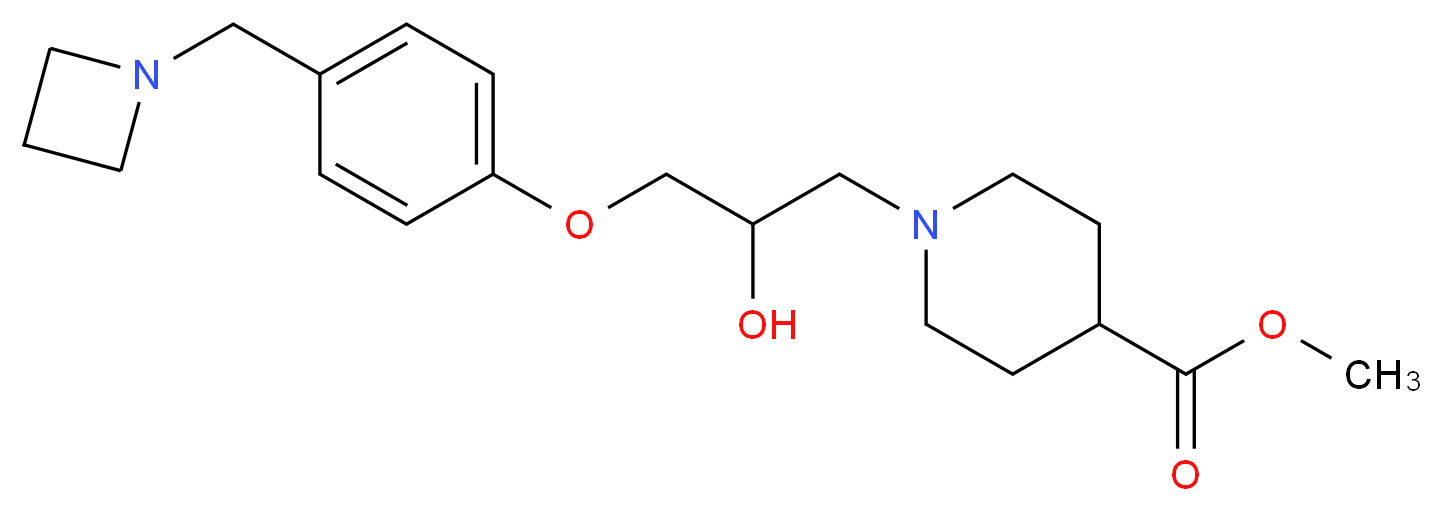methyl 1-{3-[4-(azetidin-1-ylmethyl)phenoxy]-2-hydroxypropyl}piperidine-4-carboxylate_分子结构_CAS_)