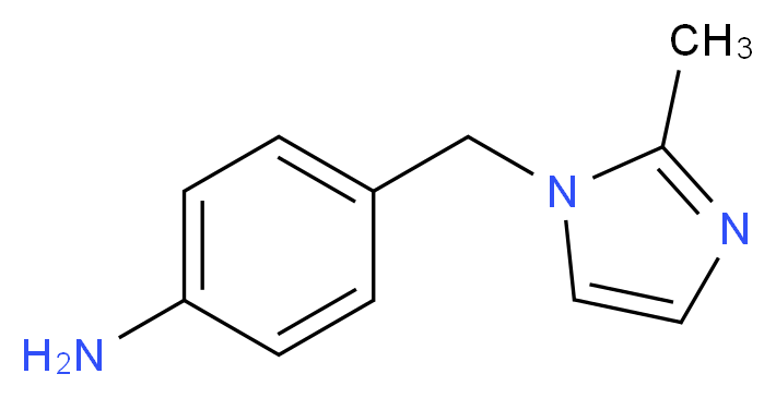 4-[(2-methyl-1H-imidazol-1-yl)methyl]aniline_分子结构_CAS_772311-98-5