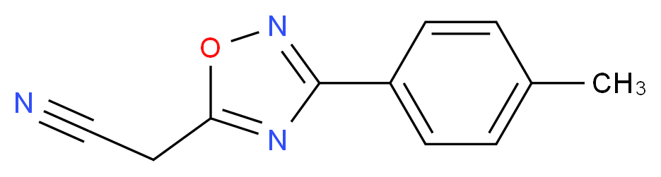 2-[3-(4-methylphenyl)-1,2,4-oxadiazol-5-yl]acetonitrile_分子结构_CAS_58599-00-1