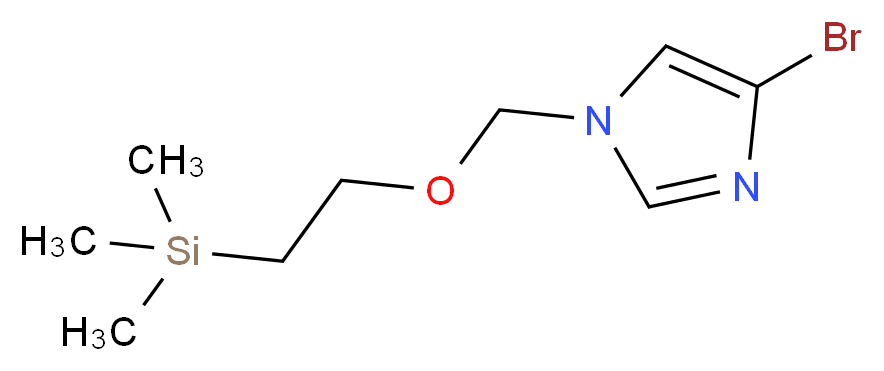 4-bromo-1-{[2-(trimethylsilyl)ethoxy]methyl}-1H-imidazole_分子结构_CAS_211615-79-1