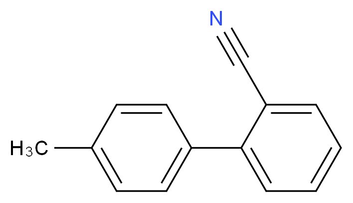 2-氰基-4′-甲基联苯_分子结构_CAS_114772-53-1)