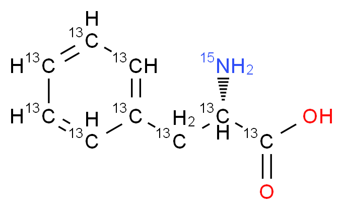 (2S)-2-amino-3-[(1,2,3,4,5,6-<sup>1</sup><sup>3</sup>C<sub>6</sub>)phenyl](1,2,3-<sup>1</sup><sup>3</sup>C<sub>3</sub>)propanoic acid_分子结构_CAS_878339-23-2