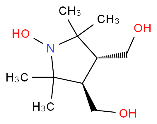 trans-3,4-Bis(hydroxymethyl)-2,2,5,5-tetramethylpyrrolidin-1-yloxyl _分子结构_CAS_229621-07-2)