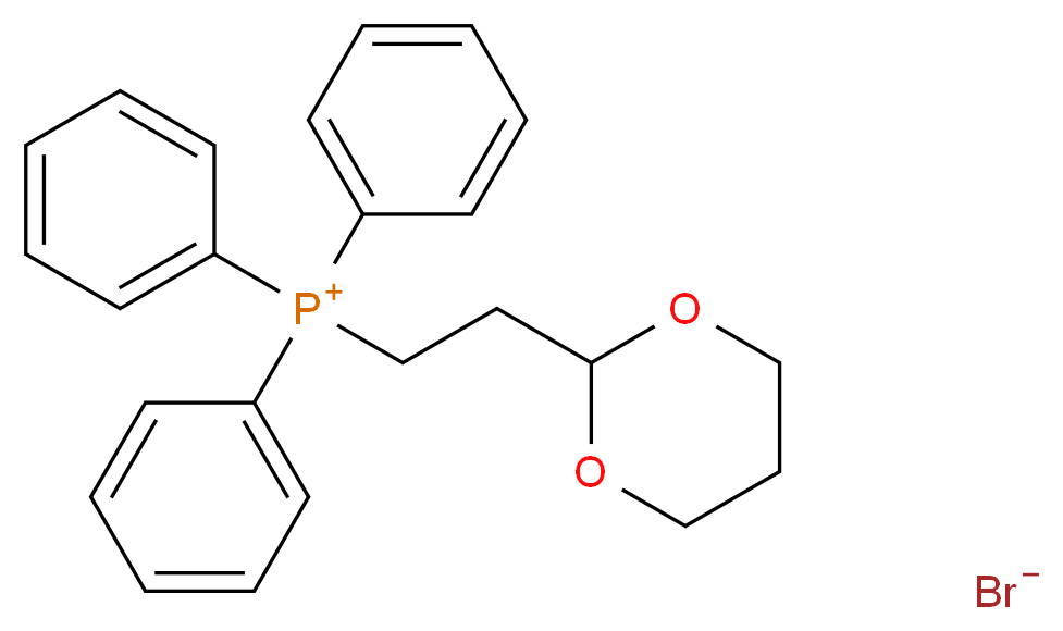 2-(1,3-二氧己环-2-基)乙基三苯基溴化膦_分子结构_CAS_69891-92-5)
