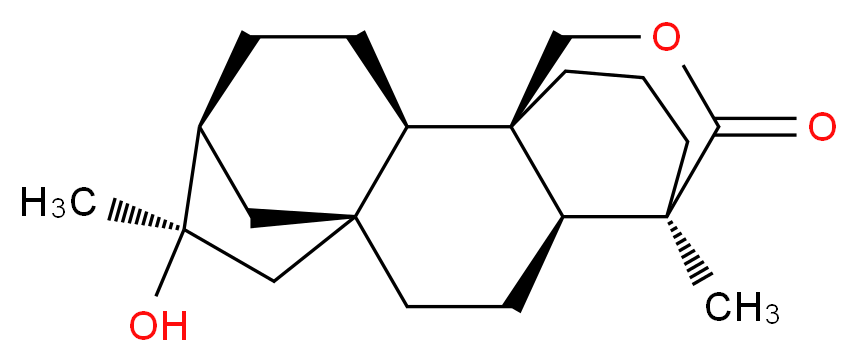 (1R,2R,5R,6R,8S,11S,12R)-6-hydroxy-6,12-dimethyl-14-oxapentacyclo[10.3.3.1<sup>5</sup>,<sup>8</sup>.0<sup>1</sup>,<sup>1</sup><sup>1</sup>.0<sup>2</sup>,<sup>8</sup>]nonadecan-13-one_分子结构_CAS_139122-81-9