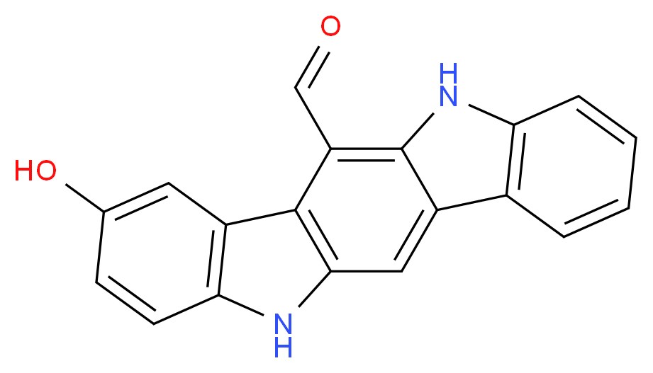 8-hydroxy-5H,11H-indolo[3,2-b]carbazole-6-carbaldehyde_分子结构_CAS_549548-25-6