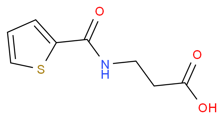 3-[(thien-2-ylcarbonyl)amino]propanoic acid_分子结构_CAS_36855-32-0)