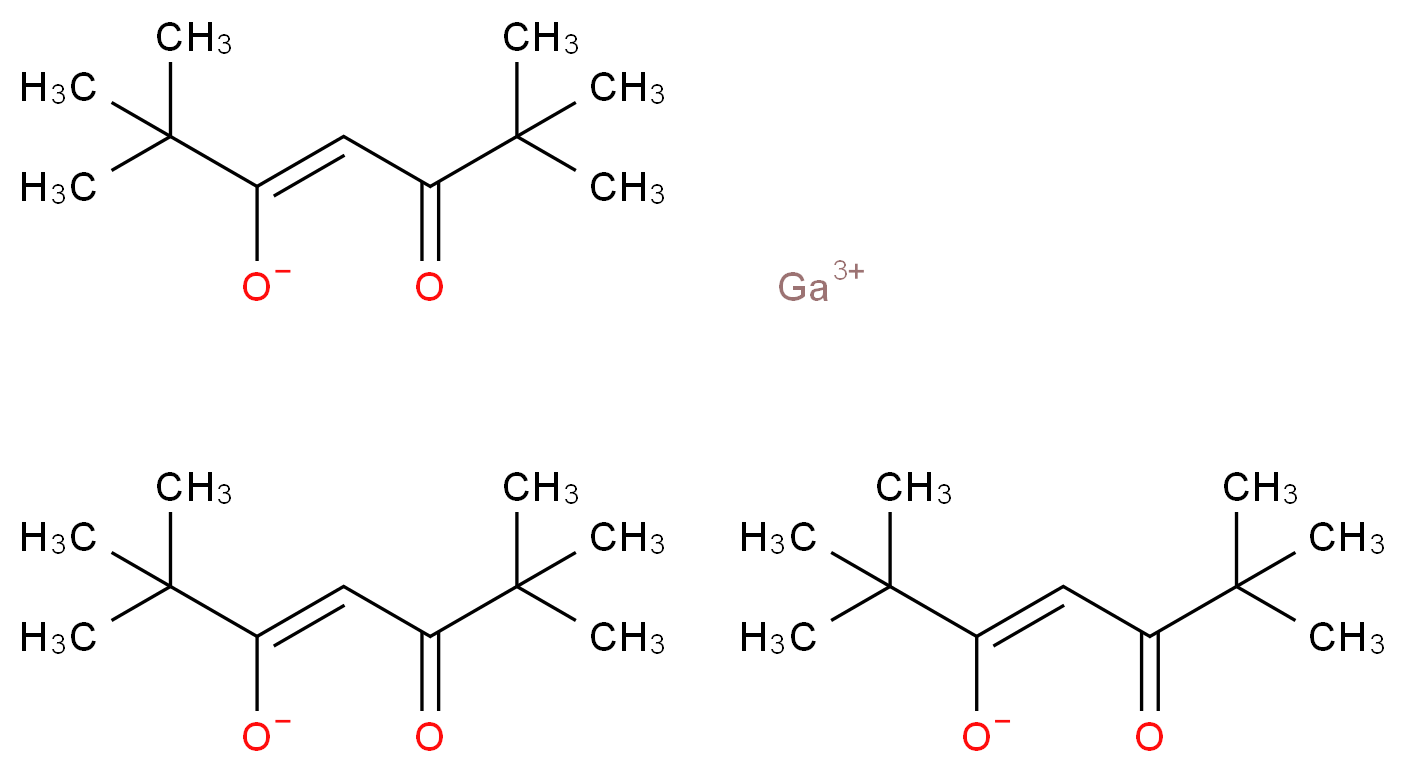 gallium(3+) ion tris((3Z)-2,2,6,6-tetramethyl-5-oxohept-3-en-3-olate)_分子结构_CAS_34228-15-4