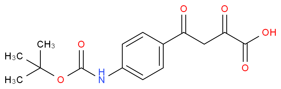 4-(4-Aminophenyl)-2,4-dioxobutanoic acid, N-BOC protected_分子结构_CAS_)