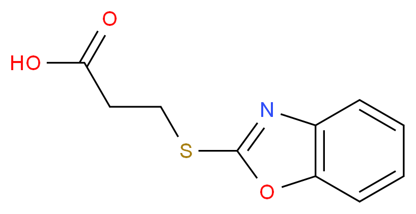 3-(1,3-benzoxazol-2-ylsulfanyl)propanoic acid_分子结构_CAS_60788-67-2