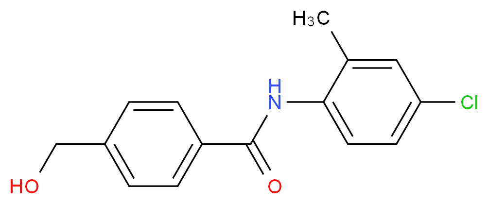 N-(4-chloro-2-methylphenyl)-4-(hydroxymethyl)benzamide_分子结构_CAS_349089-38-9